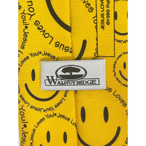 Jesus loves you. Thai walnut ridge polyester tie. NWT Vintage Yellow - Picture 2 of 7